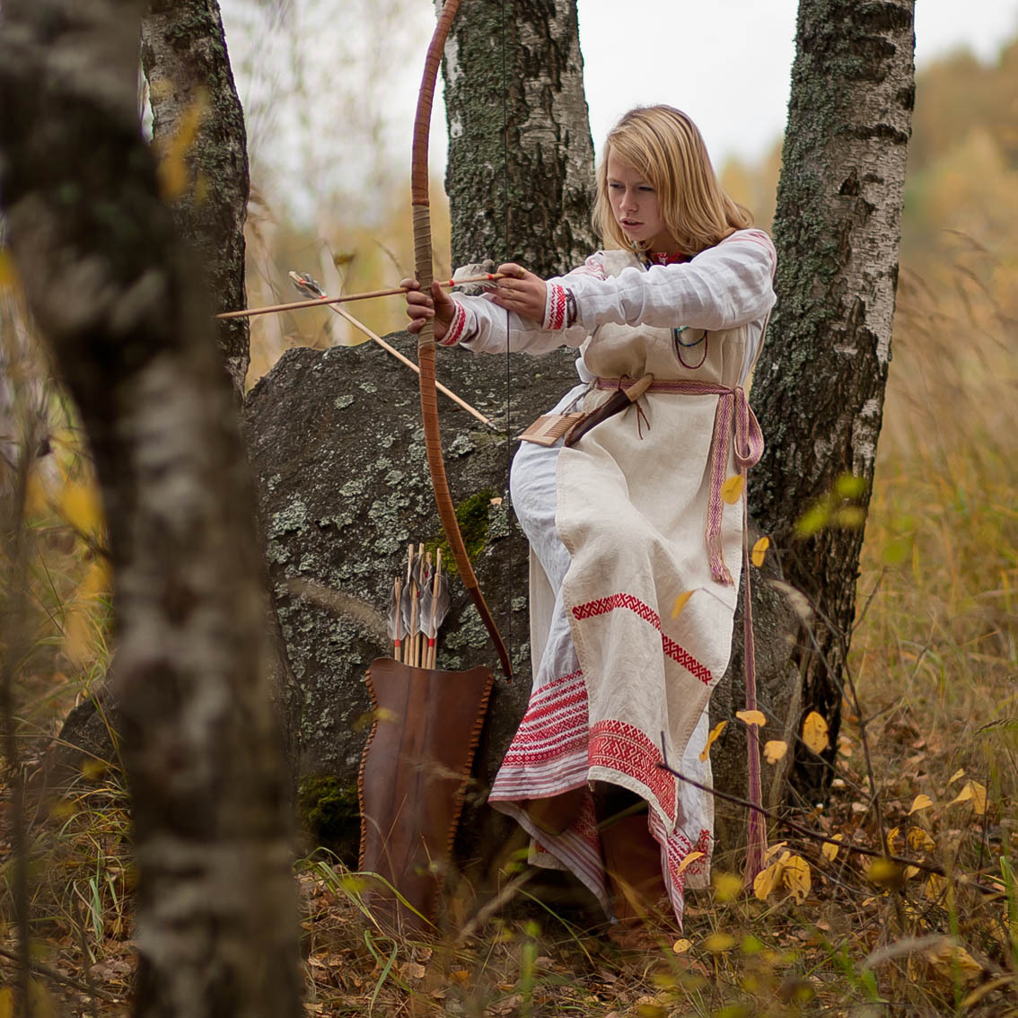 Sexy photo Girls in Slavic costumes in Hachioji